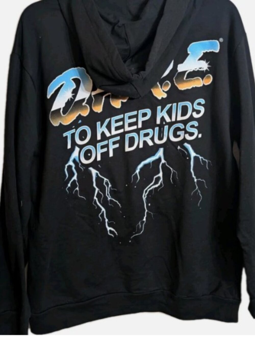 D.A.R.E.  Mens Adult Dare To Keep Kids Off Drugs Graphic Hoodie M